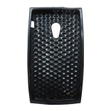 Husa silicon negru lucios pentru Sony Ericsson Xperia X10