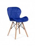 Scaun Bucatarie Living Catifea BUC 241V, Ergonomic, Baza Lemn Fag, 110 kg, Confortabil, Modern
