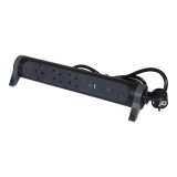 Prelungitor Legrand cu 3 prize și USB, 1.5m