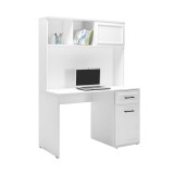 Cumpara ieftin Birou Adore Country cu biblioteca, Alb Mat, 120x167x60 cm