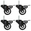 Gossi roti pivotante cu frane, 8 buc., 50 mm