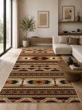 Cumpara ieftin Covor Lotos 15080-120, Marime 60 x 110 cm, Multicolor, Inaltime Fir 8 mm, Antialergic, Polipropilena, Living, Dormitor, Sufragerie, Birou