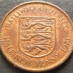 Moneda exotica HALF NEW PENNY - JERSEY, anul 1971 * cod 3419