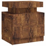 Cumpara ieftin Noptiera, stejar fumuriu, 45x35x52 cm, lemn prelucrat