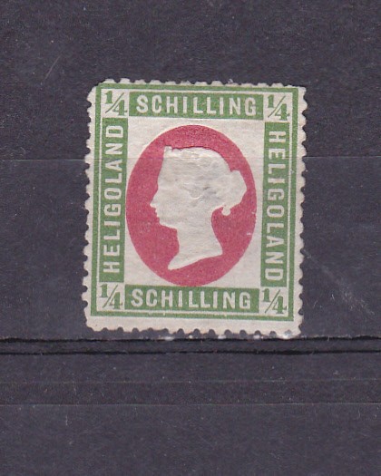 TSV @ - 1874 MICHEL 8C, 1/4 SCHILLING, STATE VECHI GERMANE - HELIGOLAND, MH/* fara guma