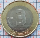 Slovenia 3 euro 2011 - Anniversary of Independence - km 101 - A030, Europa