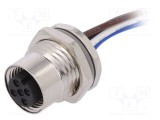 Conector M12 4 pini mamă drept TE Connectivity IP67 250V 4A pentru cabluri