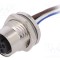 Conector M12 4 pini mamă drept TE Connectivity IP67 250V 4A pentru cabluri