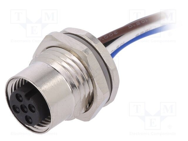 Conector M12 4 pini mamă drept TE Connectivity IP67 250V 4A pentru cabluri