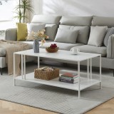 Masuta cafea Kumlinge 110x55x47cm metal alb [en.casa] HausGarden Leisure