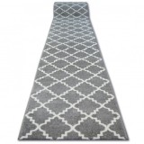 Traversa Sketch F343 gri și alb marocani Trellis, 100 cm, Dreptunghi, Polipropilena