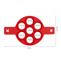 Forma din Silicon pentru oua si clatite, 6 orificii, forma rotunda