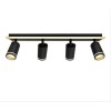 Spot LED 82W, 4 capete orientabile, aplicat pe tavan / perete, culoare corp negru, lumina calda/neutra/rece