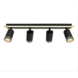Cumpara ieftin Spot LED 82W, 4 capete orientabile, aplicat pe tavan / perete, culoare corp negru, lumina calda/neutra/rece