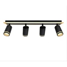 Spot LED 82W, 4 capete orientabile, aplicat pe tavan / perete, culoare corp negru, lumina calda/neutra/rece