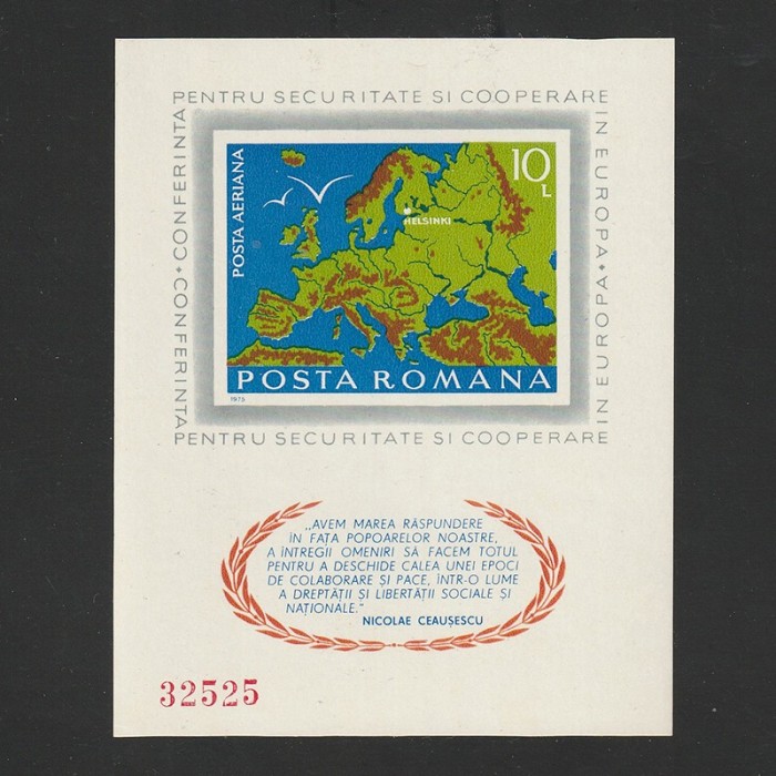 C.S.C.E. in Europa (Helsinki) LP892 Nedantelat Romania 1975