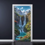 Cumpara ieftin Folie imprimata color pentru decor Usa, dimensiune 200 x 90cm, model: AVX-DR27