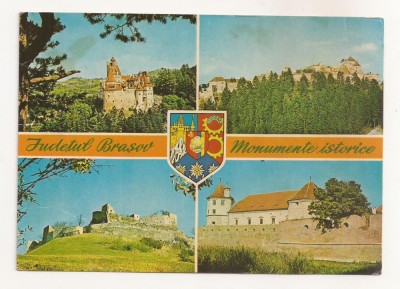 RF51 -Carte Postala- Jud. Brasov, monumente istorice, circulata 1975 foto