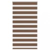 VidaXL Jaluzea tip zebra maro lățime țesătură 65,9 cm poliester