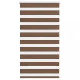 vidaXL Jaluzea tip zebra maro lățime țesătură 65,9 cm poliester