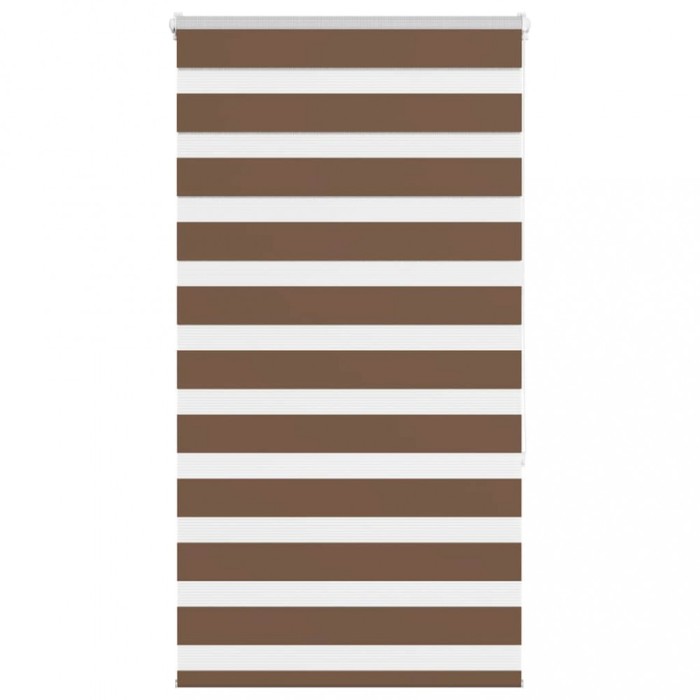 vidaXL Jaluzea tip zebra maro lățime țesătură 65,9 cm poliester