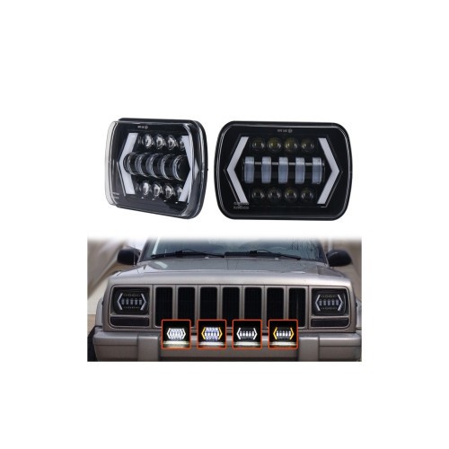 Proiector LED 39W DRL cu 2 faze 12V cu functie de semnalizare