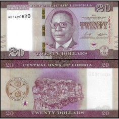 Liberia 2022 - 20 dollars, necirculata