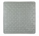 Covoras de baie antiderapant,Gri, PVC, 55x55cm