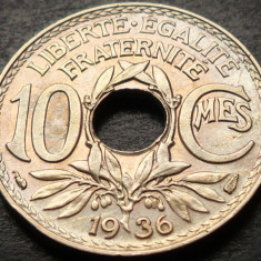 Moneda istorica 10 CENTIMES - FRANTA, anul 1936 * cod 3758