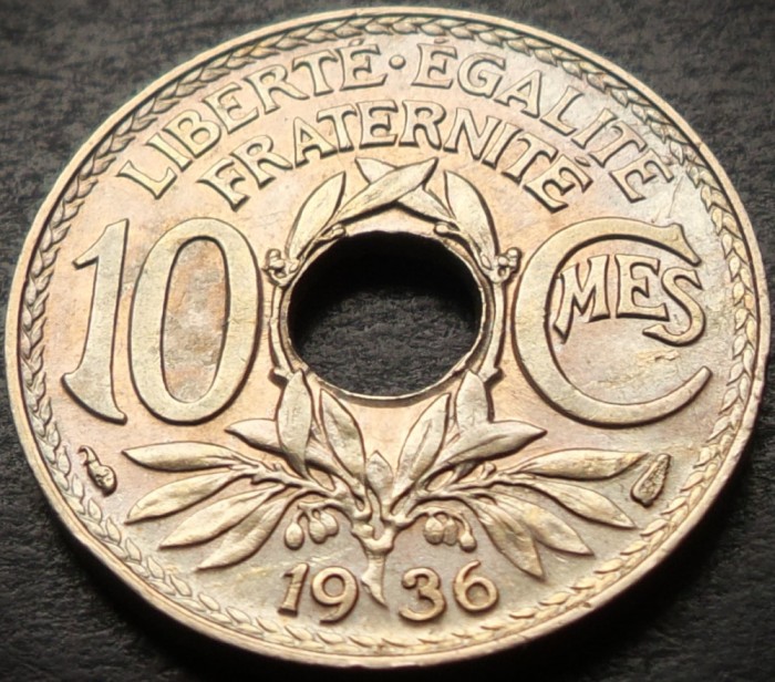 Moneda istorica 10 CENTIMES - FRANTA, anul 1936 * cod 3758