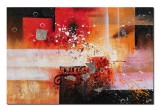 Cumpara ieftin Tablou abstract pictat manual living, birou, Fantezie in abstract, 90x60cm ulei pe panza, gata de expus pe perete
