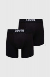Levi&#039;s boxeri 2-pack bărbați, culoarea negru 37149.0824-005