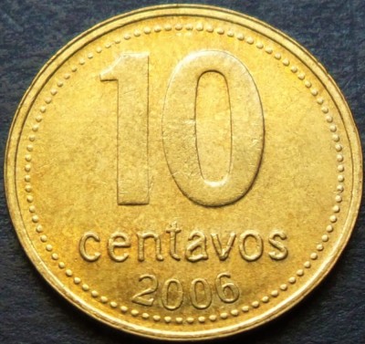 Moneda 10 CENTAVOS - ARGENTINA, anul 2006 *cod 2860 = UNC foto