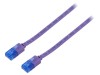 Cablu patch cord Cat 6a, PVC, violet, Goobay