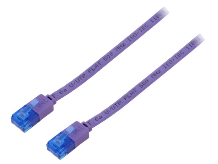 Cablu patch cord Cat 6a, PVC, violet