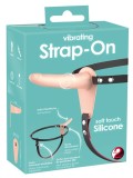 Strap-on din silicon cu vibratii 15.7cm 10 moduri de vibratii, Orion