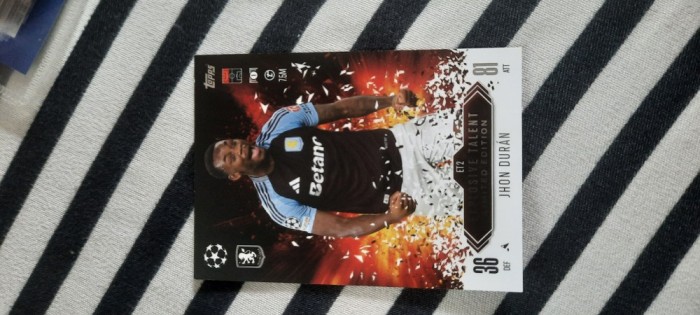 jhon duran et2 limited edition match attax 24/25