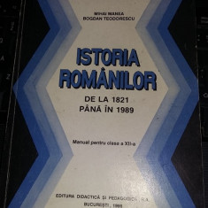 ISTORIA ROMANILOR DE LA 1821 PANA LA 1989-MANUAL Cl.XII,1996,T.GRATUIT