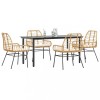Gossi set mobilier de gradina cu perne 5 piese maro sticla polirattan