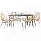 Gossi set mobilier de gradina cu perne 5 piese maro sticla polirattan