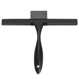 Racleta pentru baie din inox cu suport adeziv, lama 25 cm, finisaj mat negru Household NewTrend