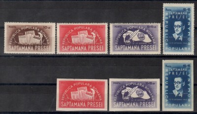 Romania 1948, LP.242 - Săptăm&amp;acirc;na presei democrate, MH (vezi descrierea) foto