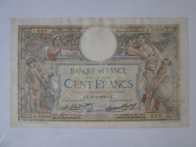 Franta 100 Francs 1932 foto