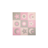 Cumpara ieftin Covoras de joaca puzzle 93x93 cm Momi, Nebe - Pink