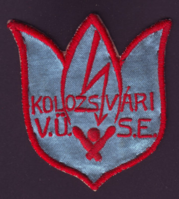 Emblema sportiva brodata Echipa de Popice KOLOZSV&amp;Aacute;RI V.U.S.E. Cluj, anii 40 foto