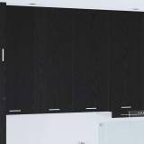 vidaXL Dulap suspendat cu raft Riga Stejar Negru 80 x 31 x 100 cm 884363