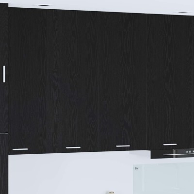 vidaXL Dulap suspendat cu raft Riga Stejar Negru 80 x 31 x 100 cm 884363 foto