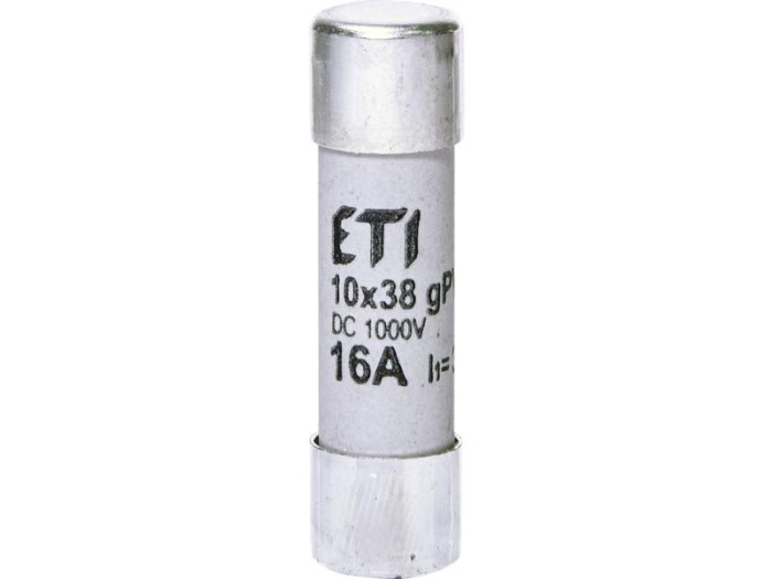 Siguranta fuzibila voltaica 16A CH10X38 gPV 1000V Eti 002625081