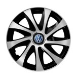 Cumpara ieftin Set 4 capace roti Drift exrta Gri-Negru R15 pentru gama auto Volkswagen