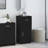 vidaXL Set dulap baie TULUM Negru 37 x 31,5 x 82 cm Lemn compozit 880342